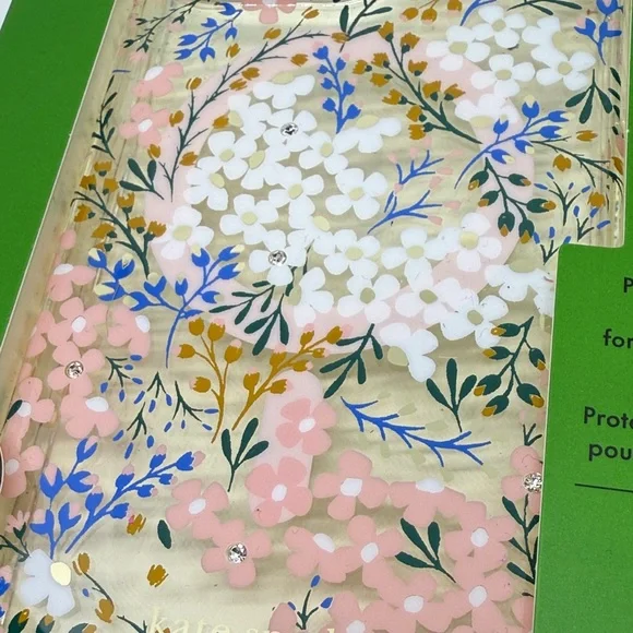 Kate Spade iPhone 15 Pro Max Case - Pink, Blue, and White Floral - Picture 5 of 6